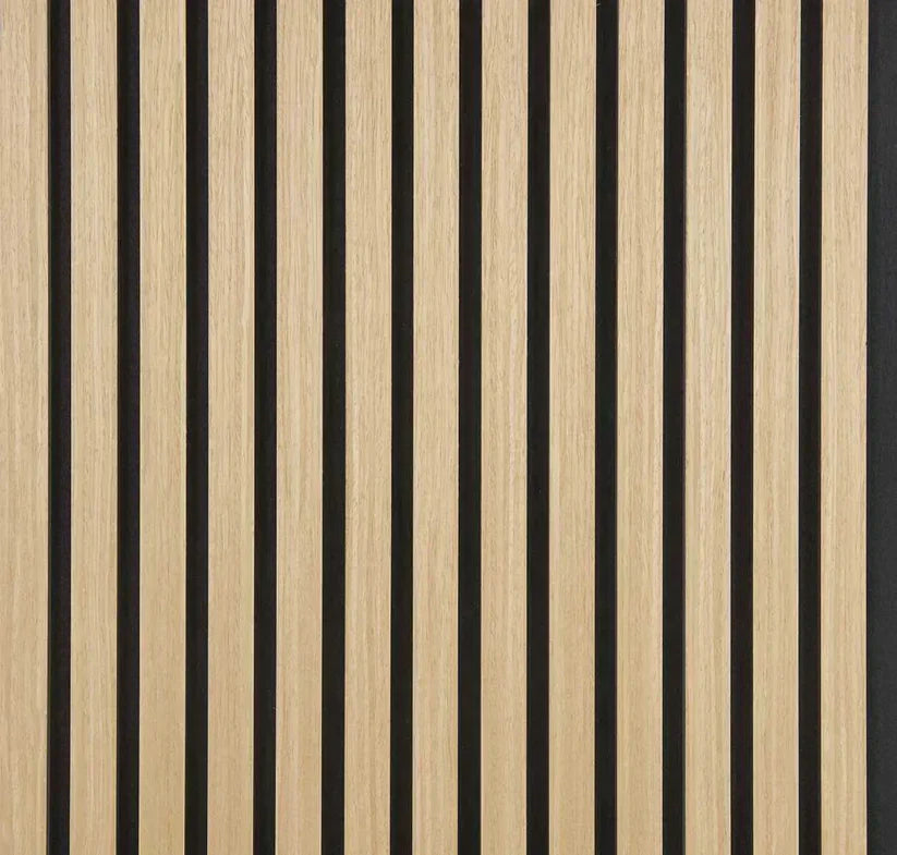 Painéis que imitam madeira com dimensões de 270 × 110 cm