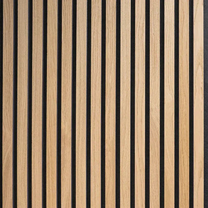 Painéis que imitam madeira com dimensões de 270 × 110 cm